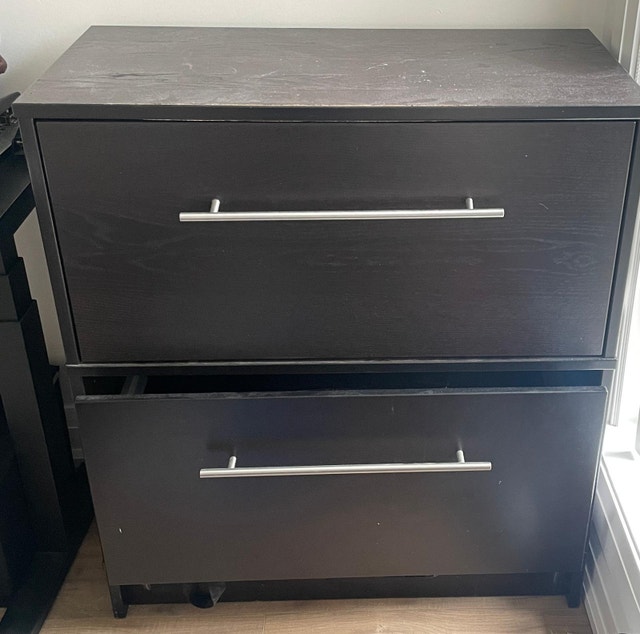 IKEA custom designed Filing cabinet / Brown/black