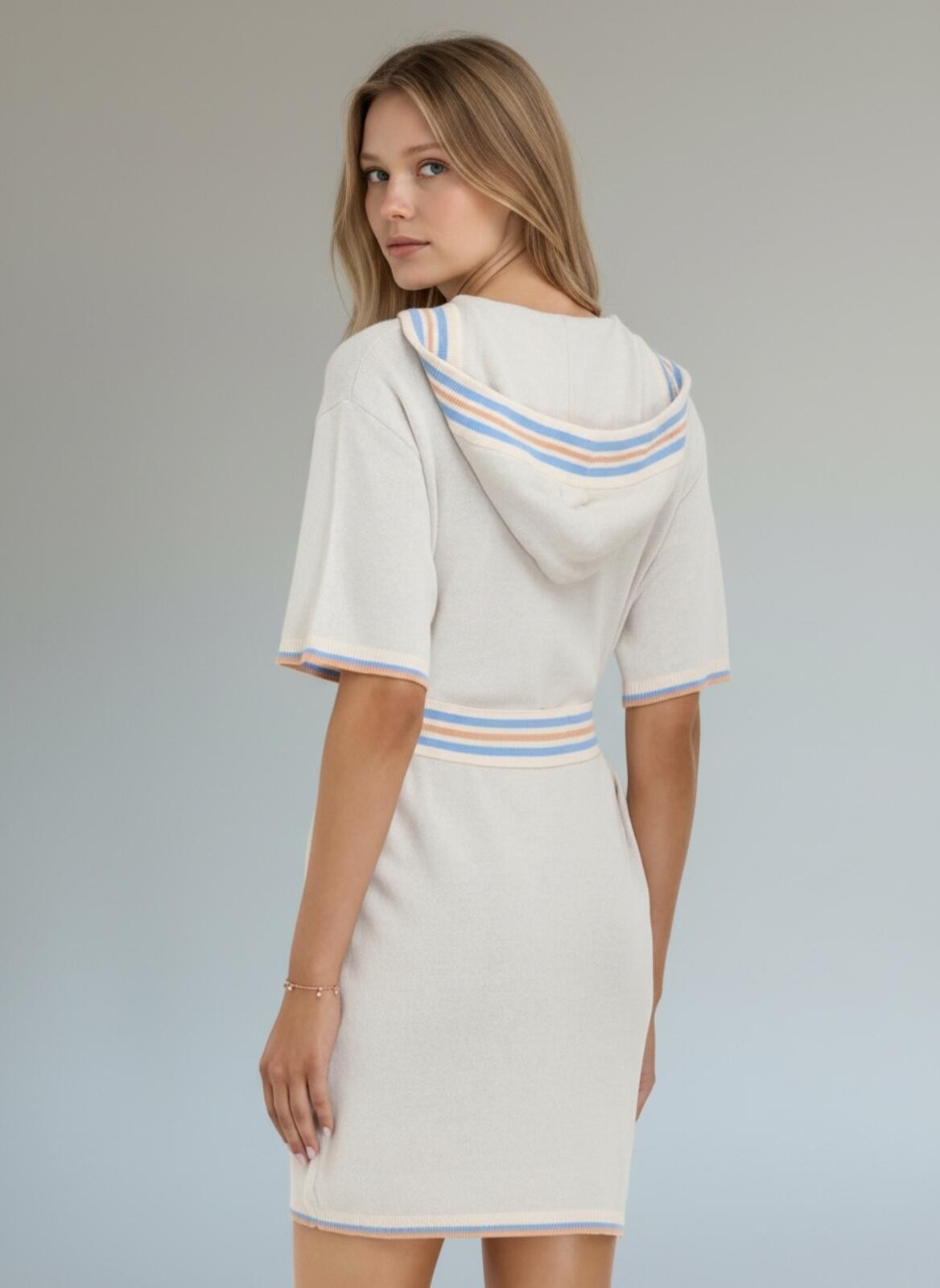 Zimmermann Lyre Hooded Knit Mini Dress Cream 0P | NWT - photo 2
