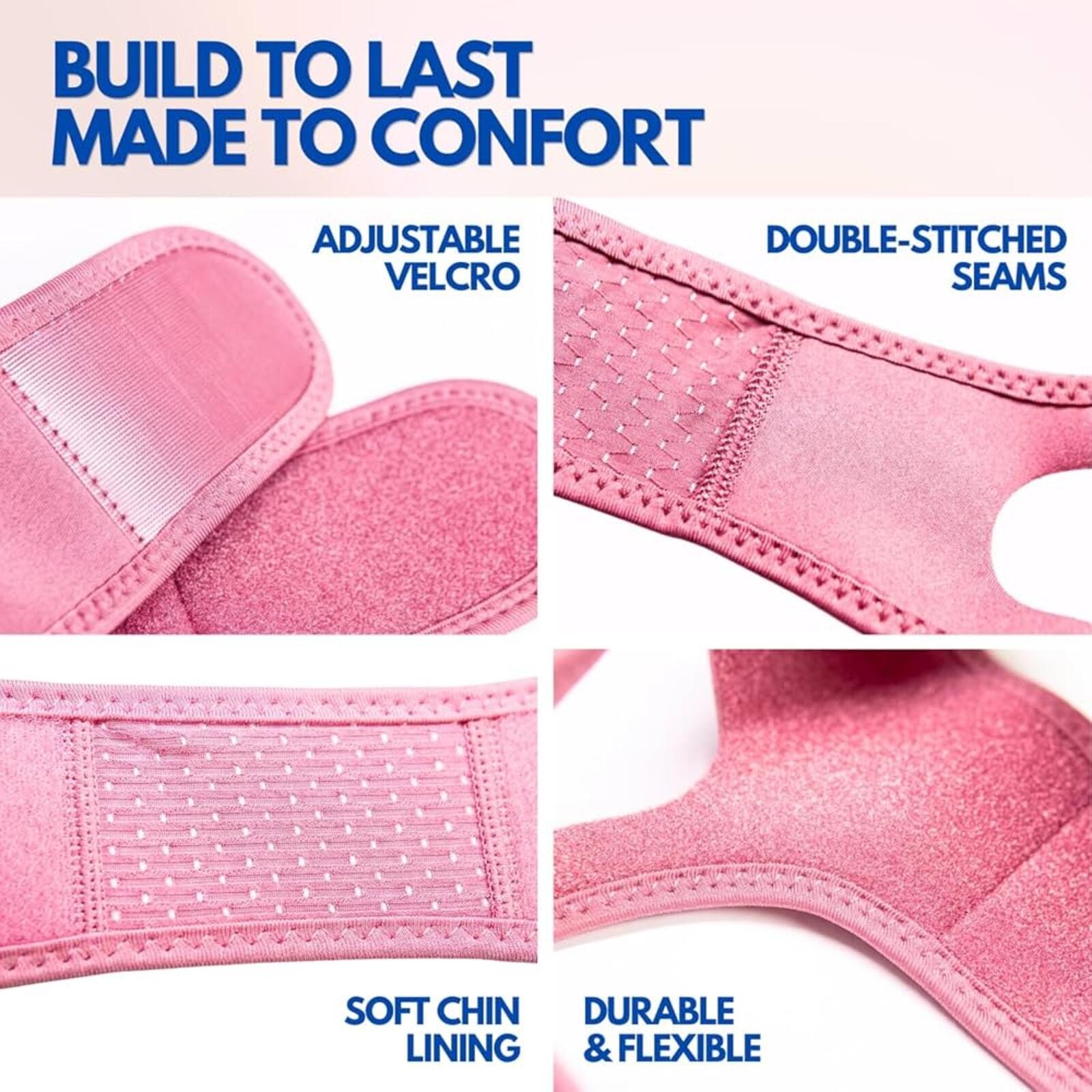 Pidoti Chin Strap Sleep Support Mouth Closure Strap Pink L-XL - photo 5