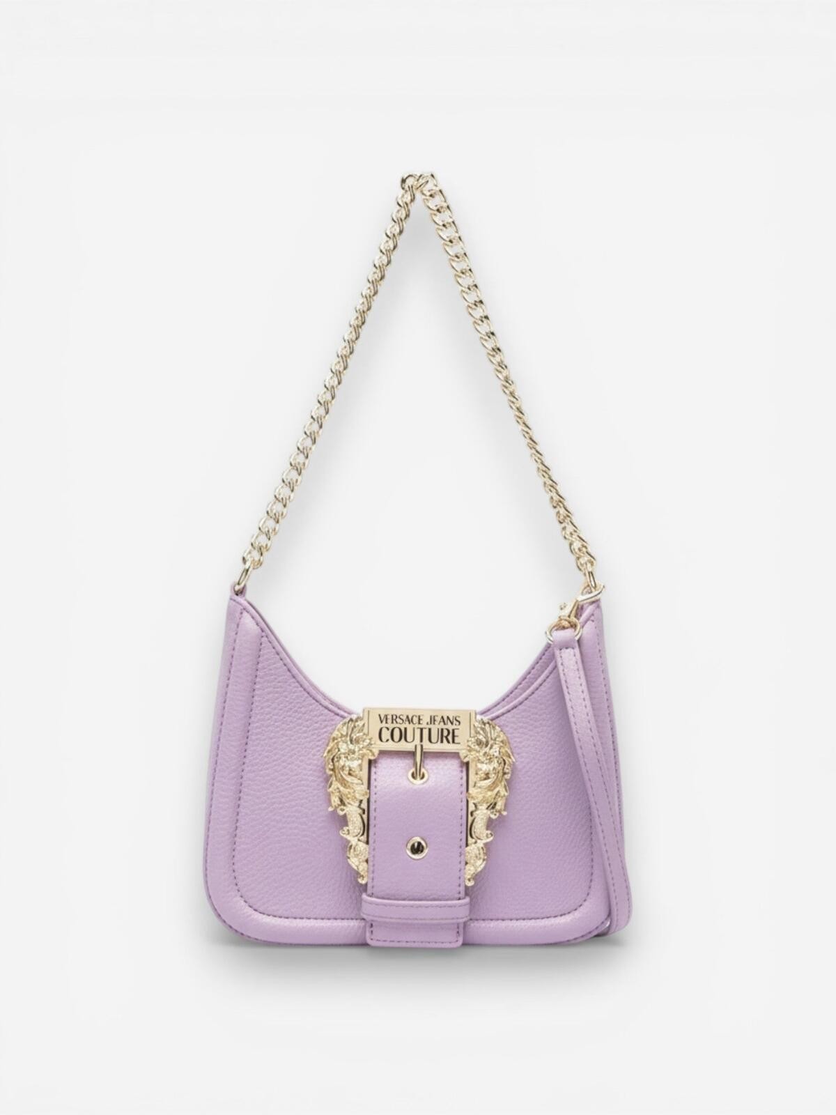 Versace Jeans Couture Lilac Shoulder Bag | Gold Buckle Chain Str - photo 2