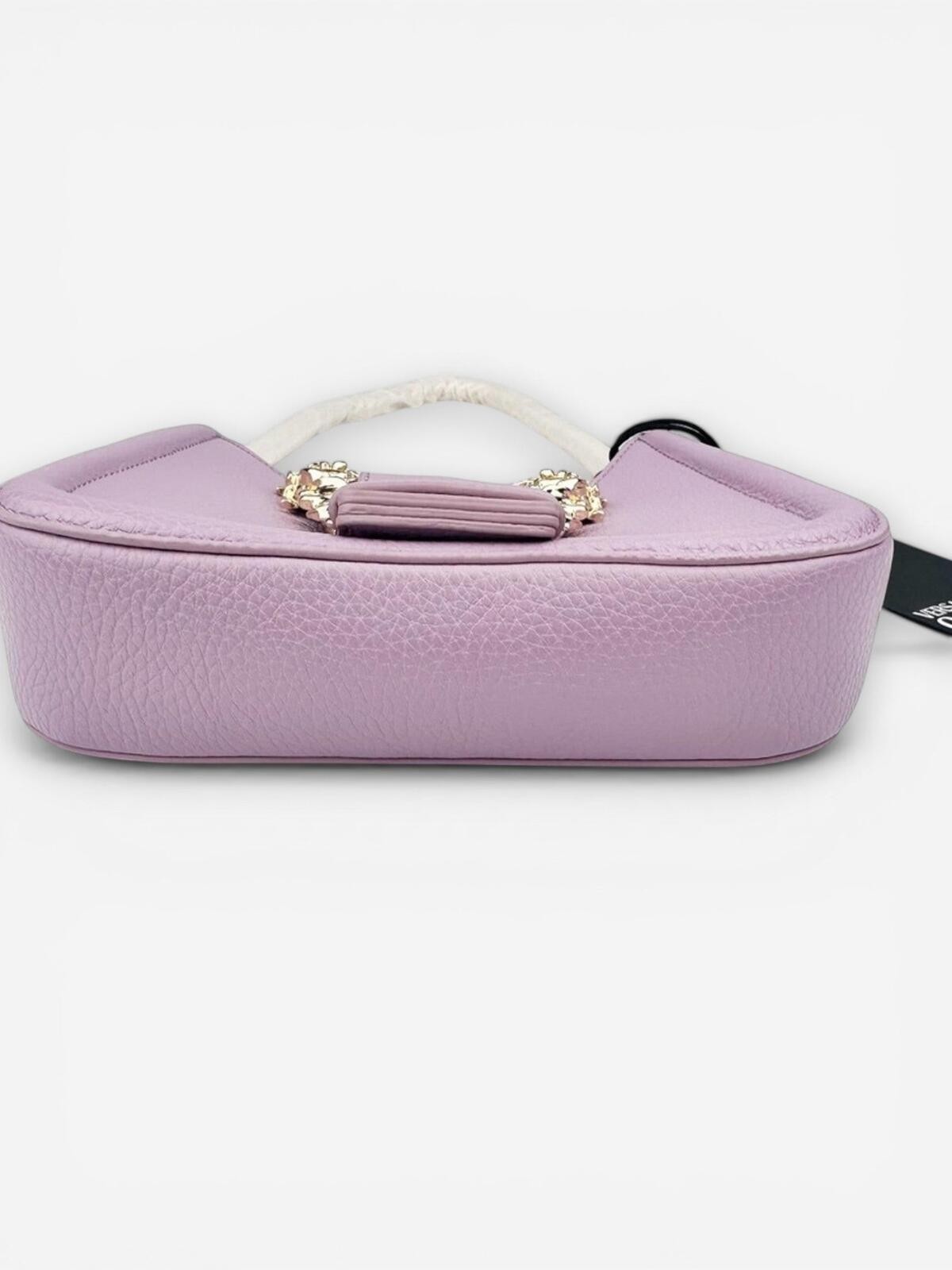 Versace Jeans Couture Lilac Shoulder Bag | Gold Buckle Chain Str - photo 4