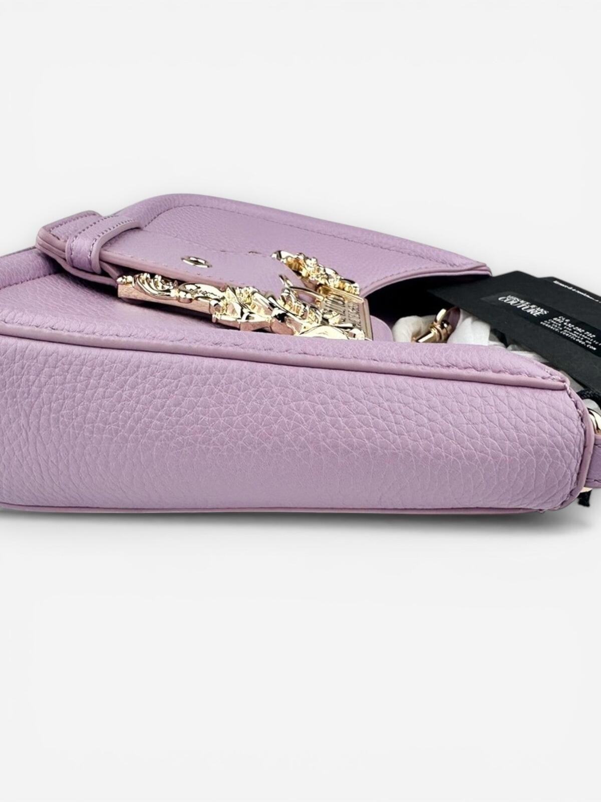 Versace Jeans Couture Lilac Shoulder Bag | Gold Buckle Chain Str - photo 5