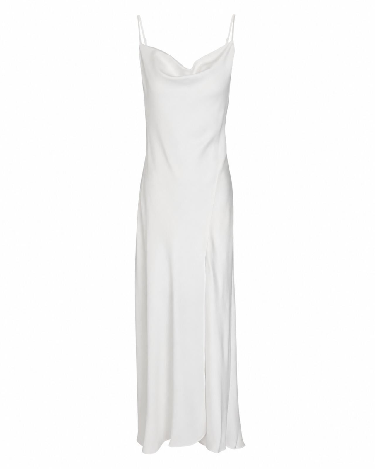 Simkhai Finley Satin-Crepe Draped Cowl Gown White US 6 | NWT - photo 3