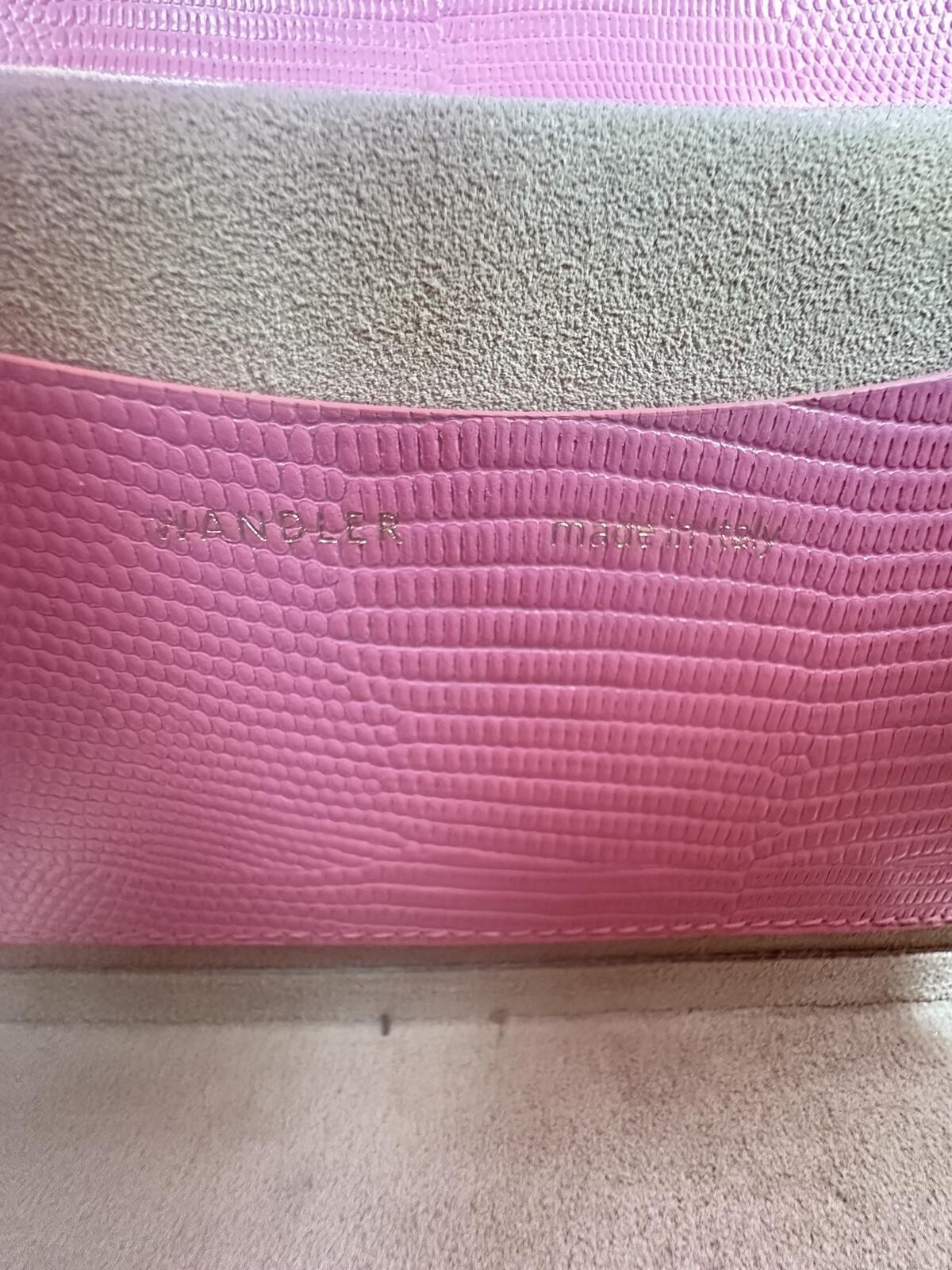 Wandler Georgia Pink Lizard-Embossed Leather Shoulder Bag | NWT - photo 3