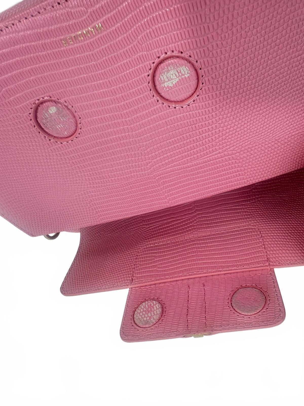 Wandler Georgia Pink Lizard-Embossed Leather Shoulder Bag | NWT - photo 4
