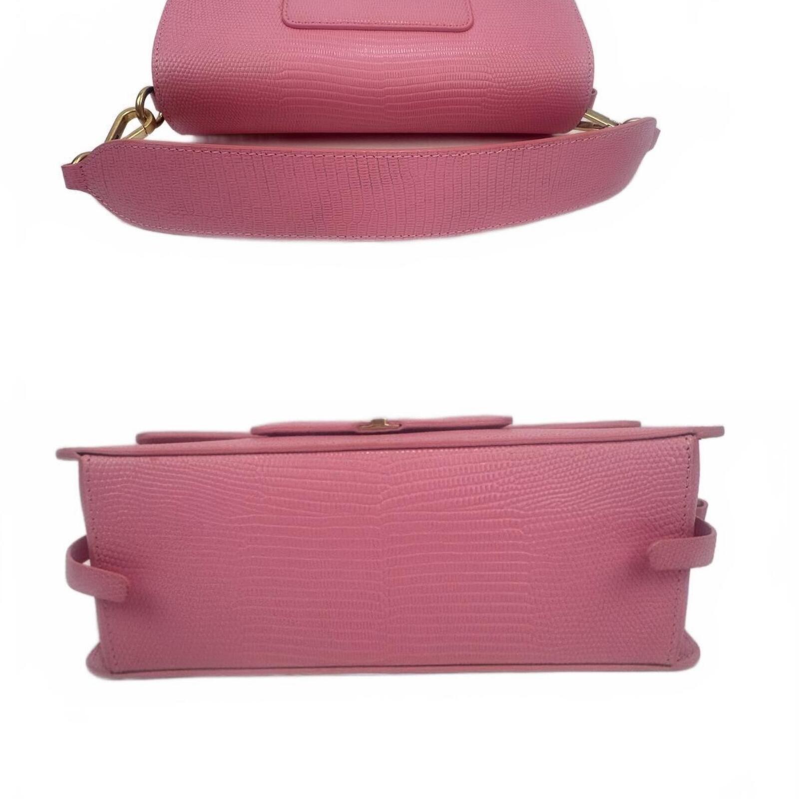 Wandler Georgia Pink Lizard-Embossed Leather Shoulder Bag | NWT - photo 5