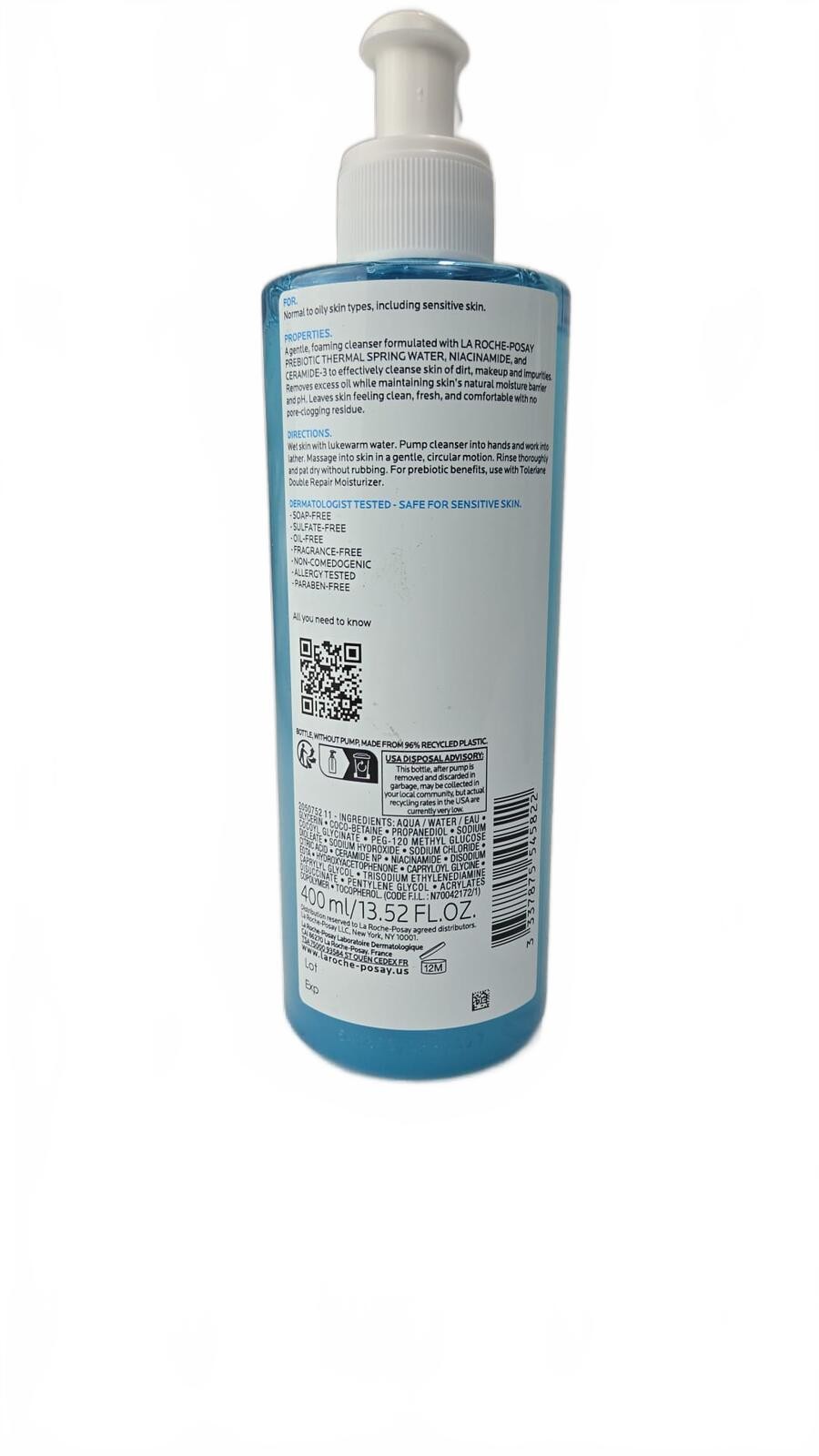 La Roche-Posay Toleriane Purifying Foaming Cleanser 400ml EXP 08 - photo 2