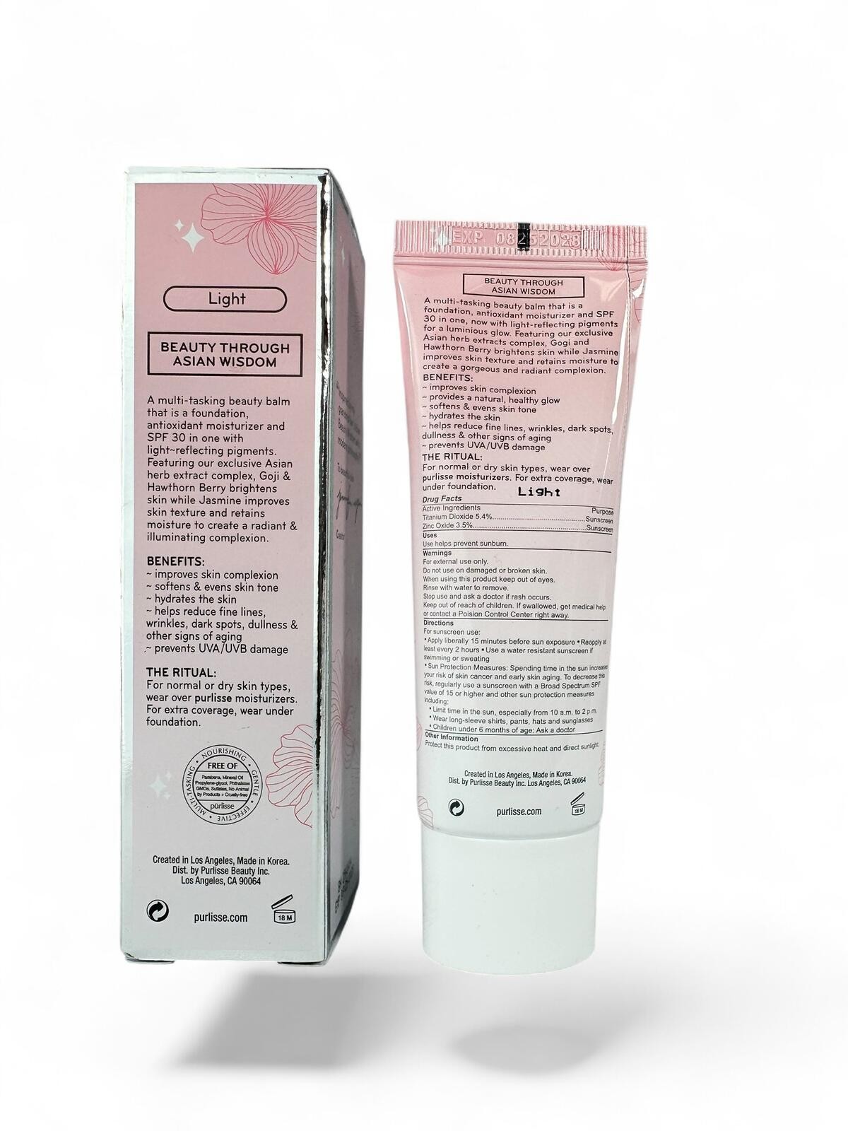 2/$30 Purlisse BB Cream SPF 30 Light Radiant Glow 40ml NIB - photo 2