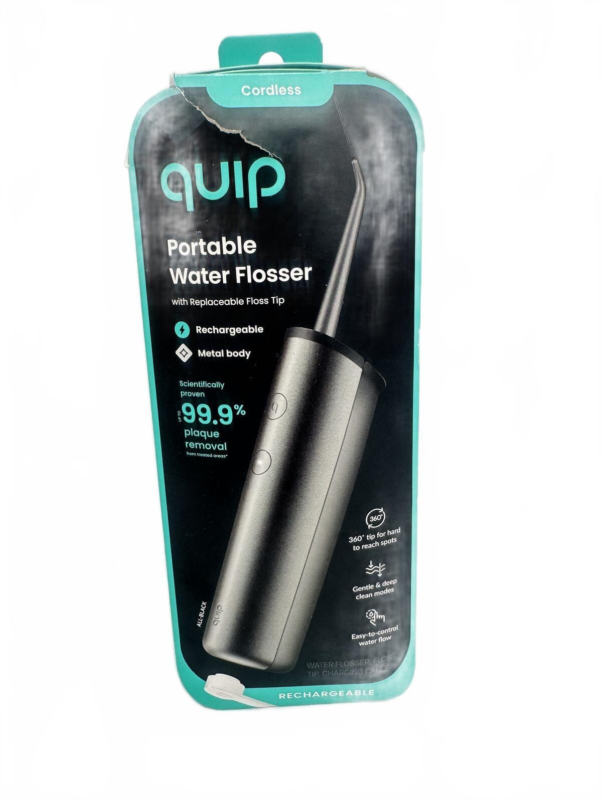 NIB Quip Portable Water Flosser Rechargeable Cordless