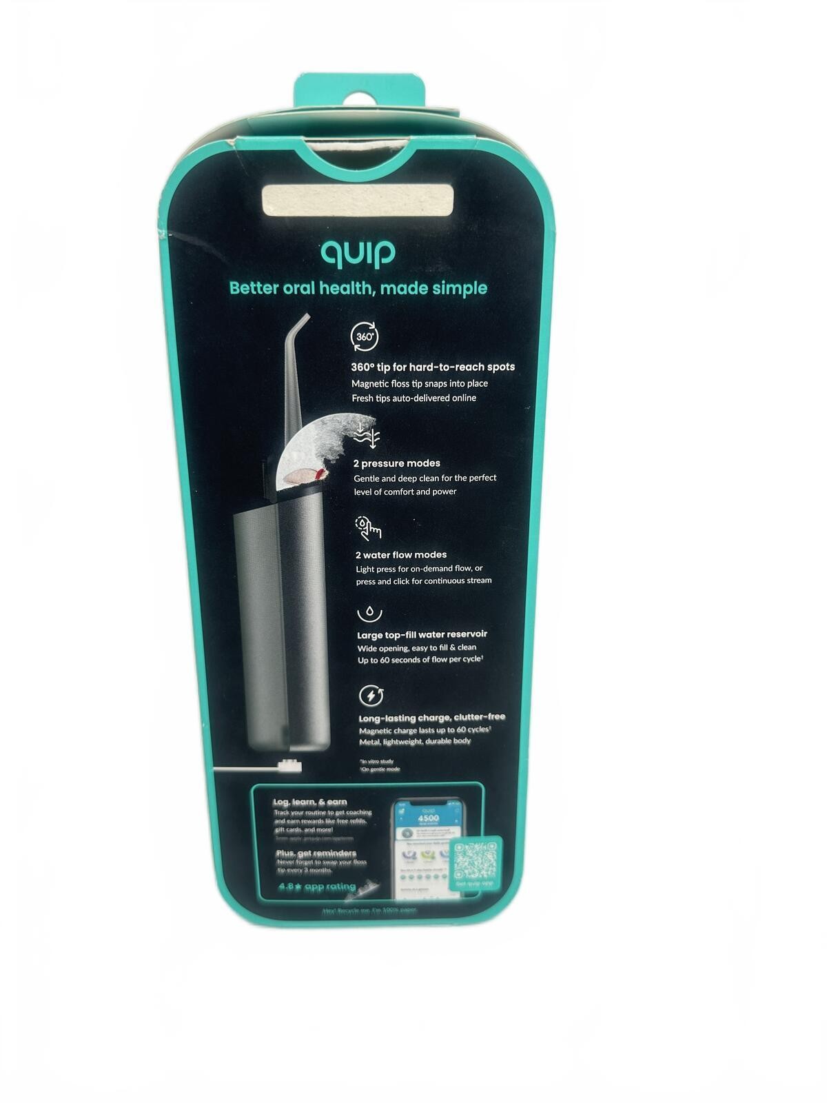 NIB Quip Portable Water Flosser Rechargeable Cordless - photo 2