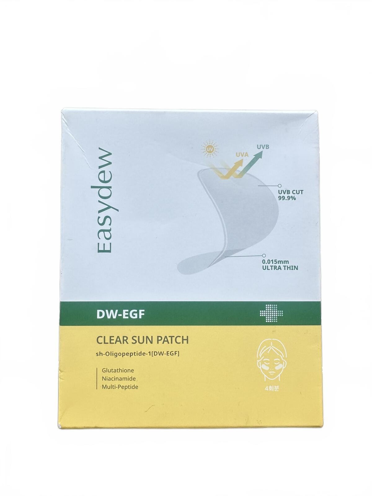 NIB Easydew DW-EGF Clear Sun Patch 4 Uses K-Beauty UV Protection