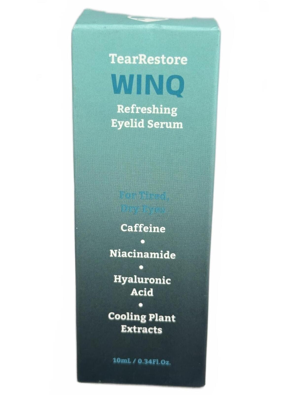 WINQ TearRestore Eyelid Serum 10ml Caffeine Eye Roller NIB