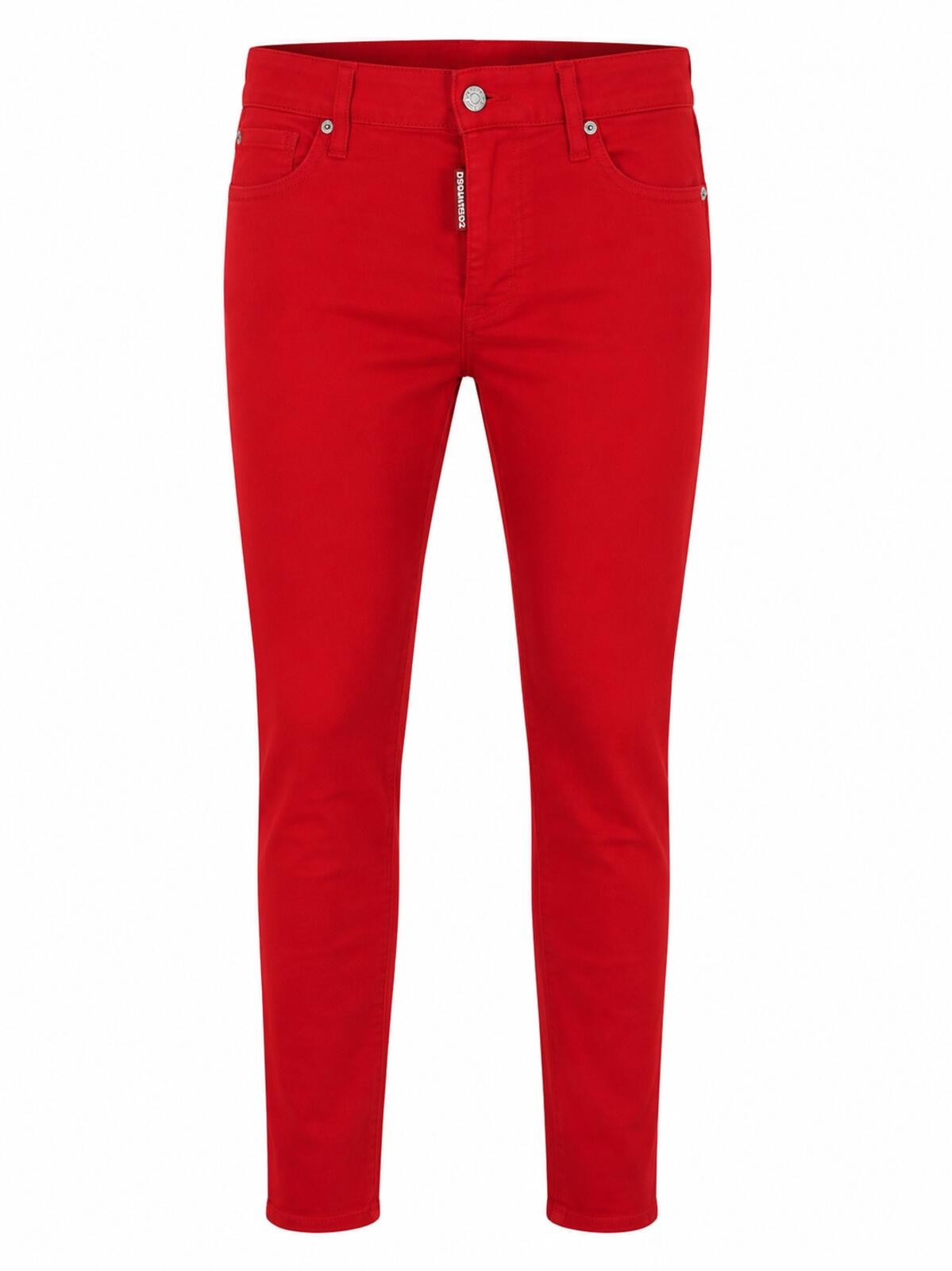 Dsquared2 Medium Waist Cropped Twiggy Women Jean Red IT38 NWT