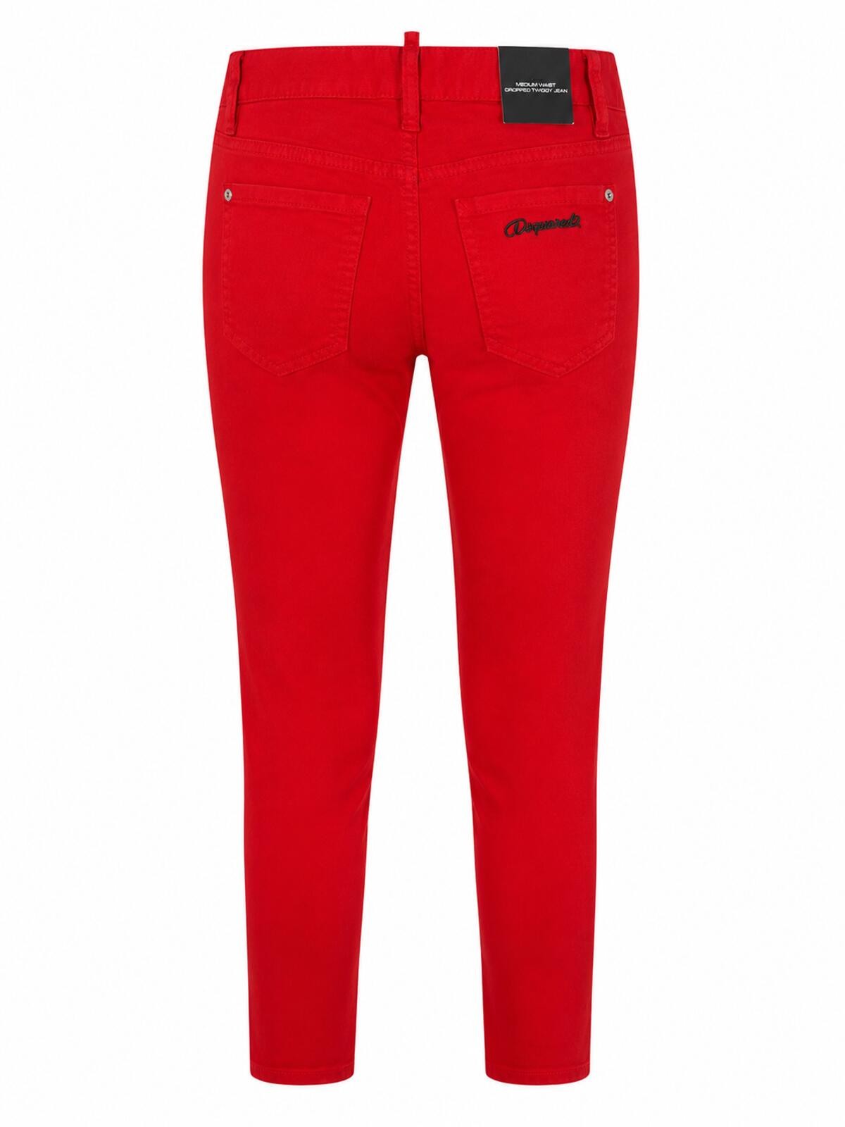 Dsquared2 Medium Waist Cropped Twiggy Women Jean Red IT38 NWT - photo 2