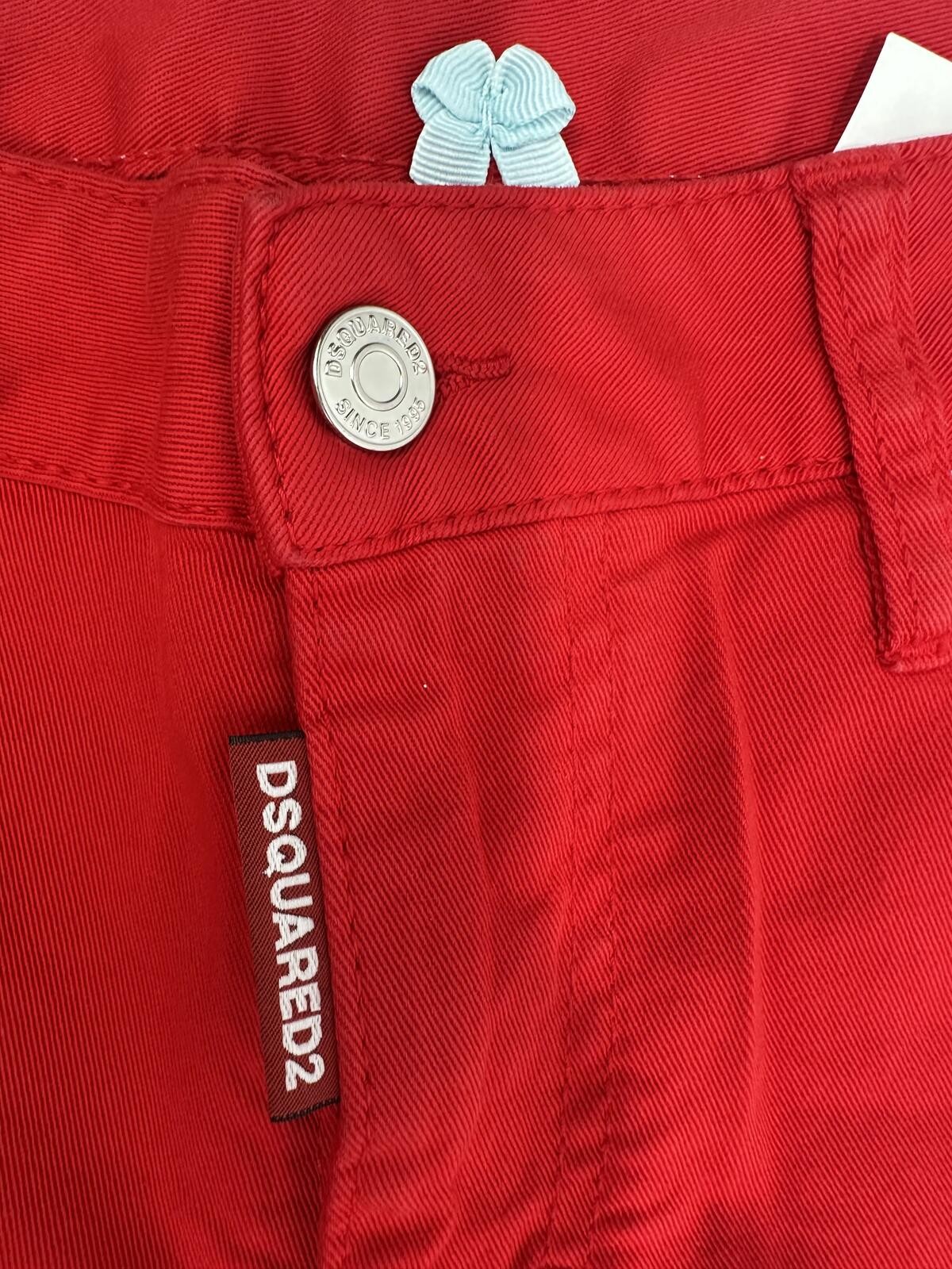 Dsquared2 Medium Waist Cropped Twiggy Women Jean Red IT38 NWT - photo 4