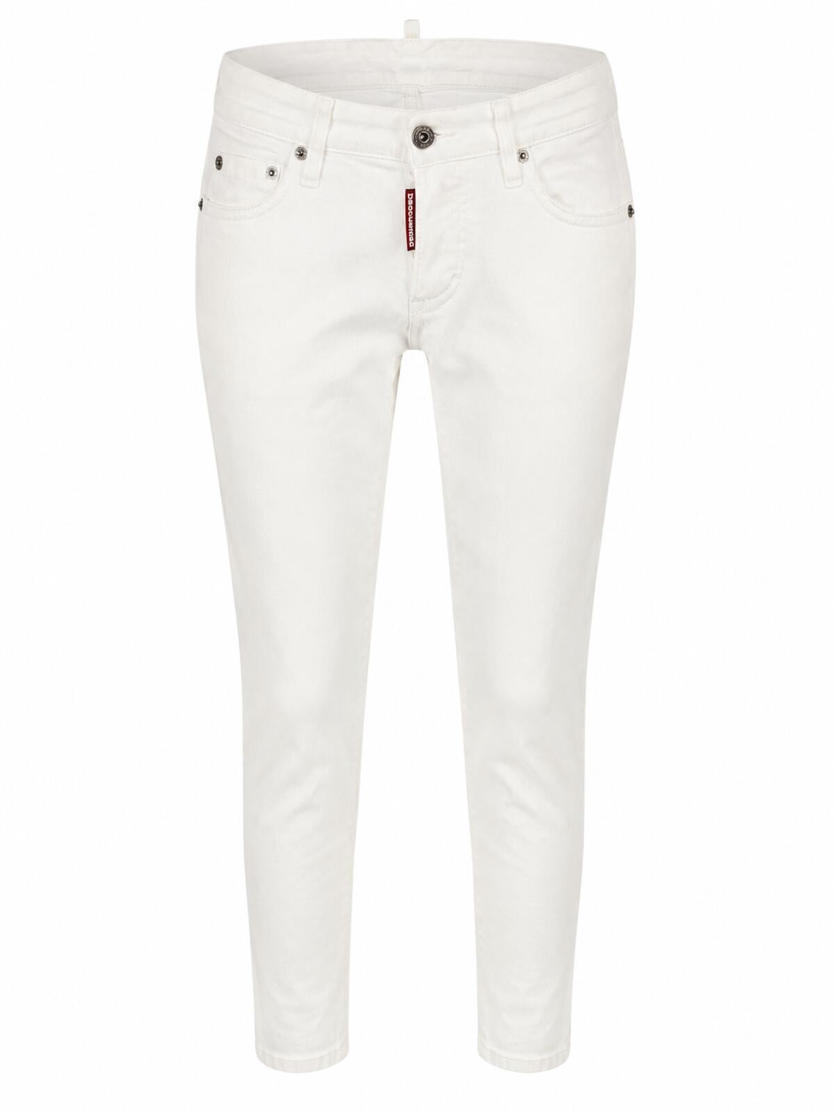 Dsquared2 Jennifer Jean White Mid Rise Skinny IT38 NWT