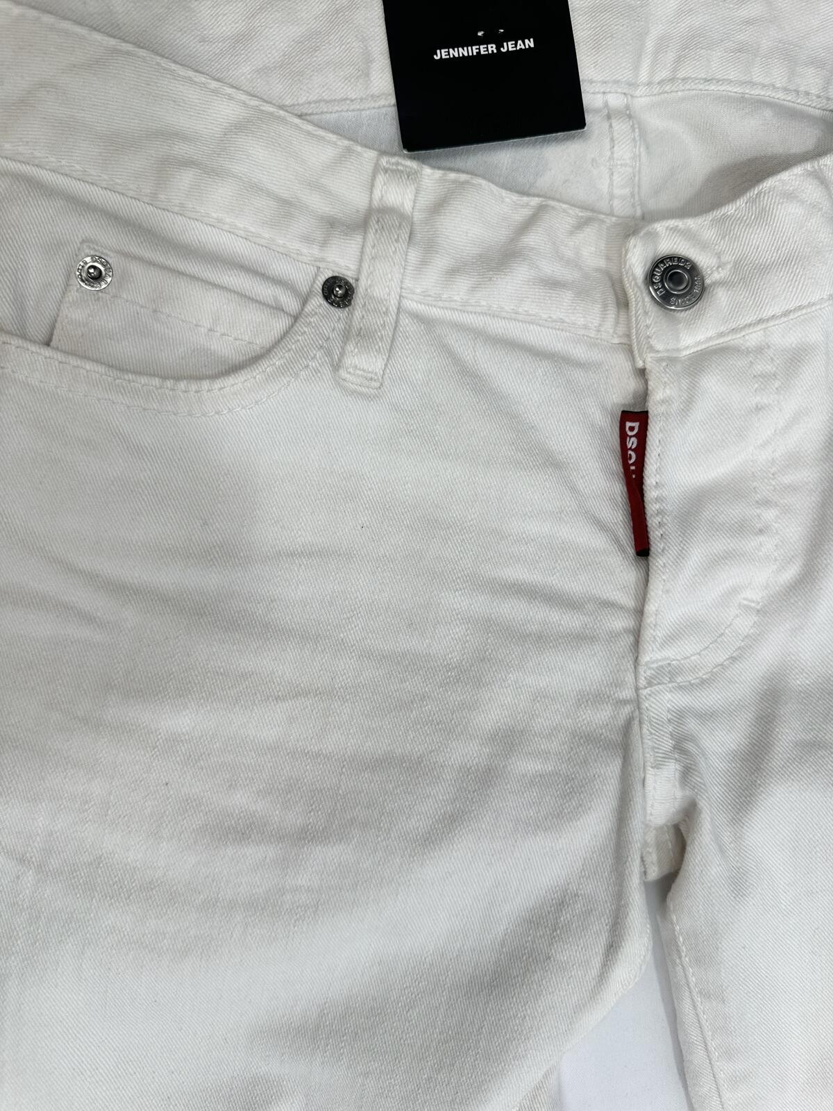 Dsquared2 Jennifer Jean White Mid Rise Skinny IT38 NWT - photo 3