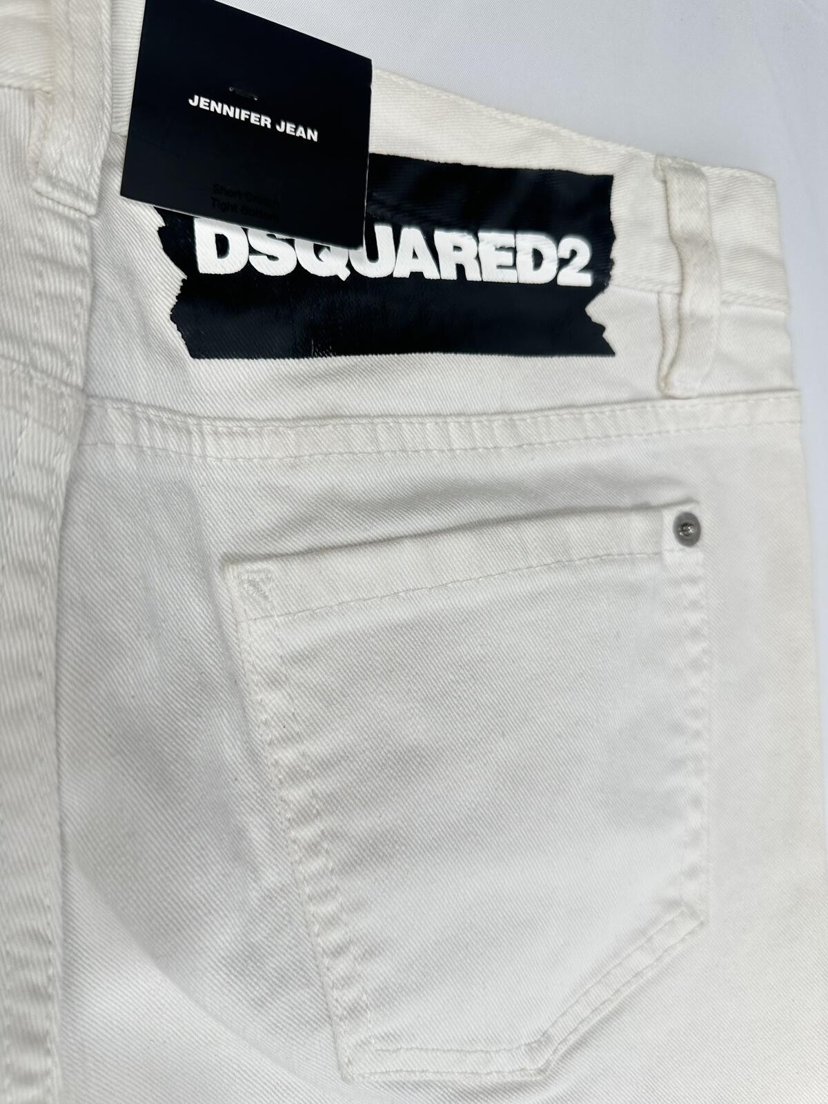 Dsquared2 Jennifer Jean White Mid Rise Skinny IT38 NWT - photo 4