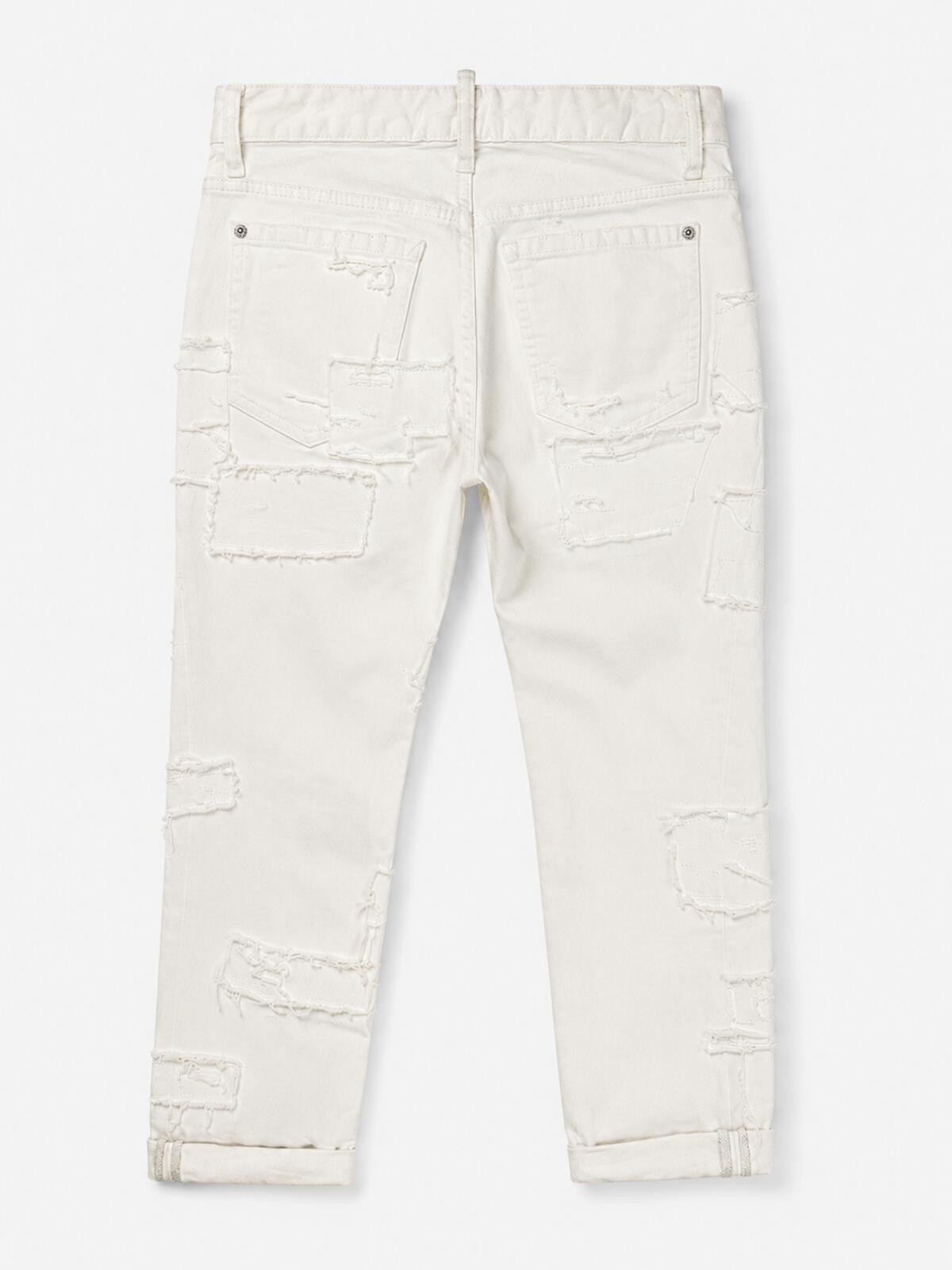 Dsquared2 Cool Girl White Distressed Keep The Faith Jeans IT 38 - photo 2