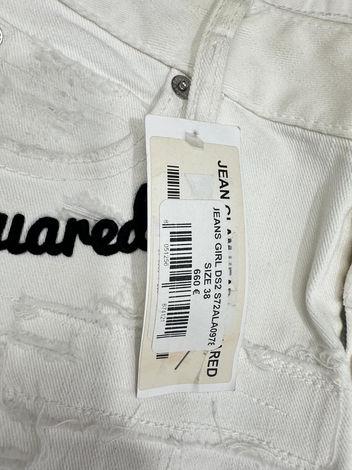 Dsquared2 Cool Girl White Distressed Keep The Faith Jeans IT 38 - photo 5