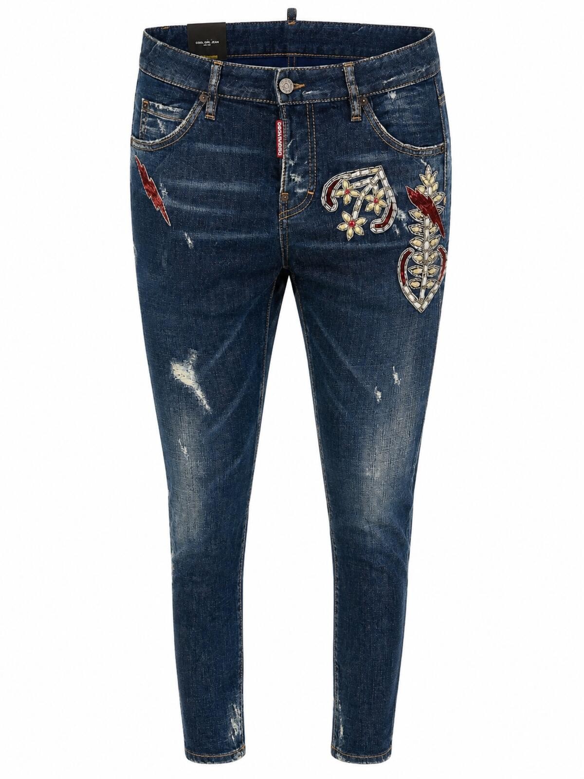 Dsquared2 Cool Girl Jean Embroidered Lightning Bolt IT38