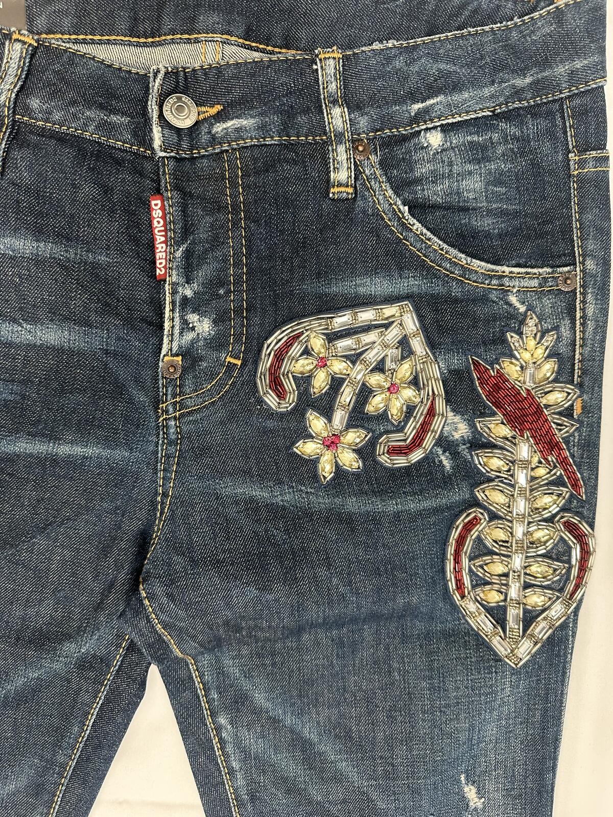 Dsquared2 Cool Girl Jean Embroidered Lightning Bolt IT38 - photo 3
