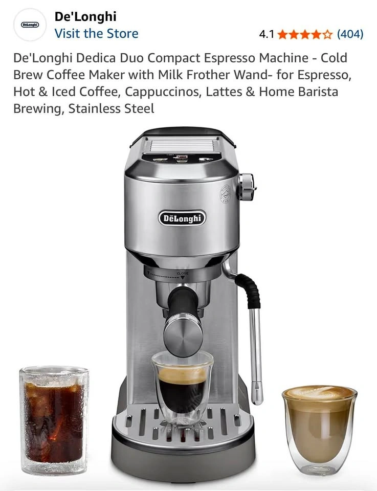 De'Longhi Dedica Duo Compact Espresso Machine