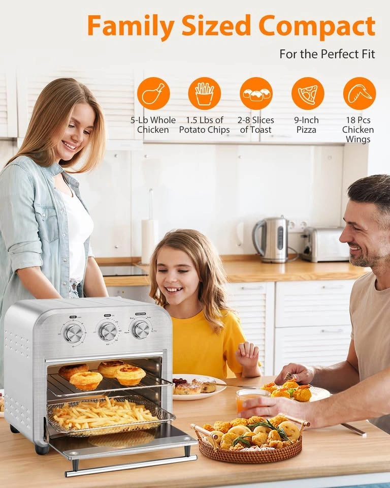 Brand New Stainless Steel Air Fryer / Toaster / Oven – 14Qt – 4- - photo 2
