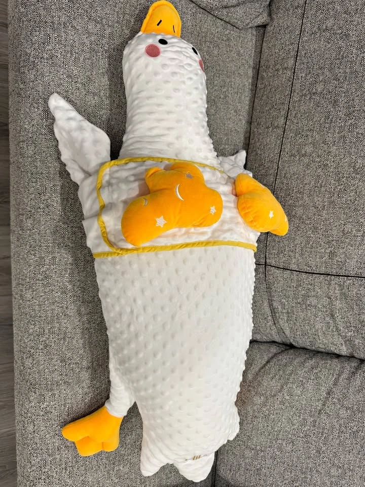 White Soft Minky Goose Plush Toy