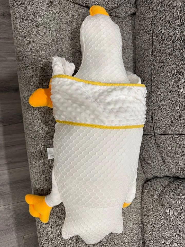 White Soft Minky Goose Plush Toy - photo 3