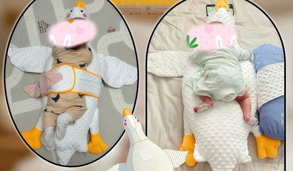 White Soft Minky Goose Plush Toy - photo 4