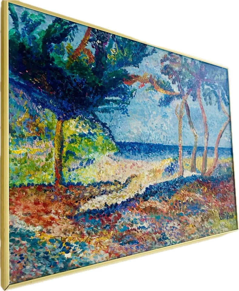 New 24"x18" Framed Acrylic Painting Signed Lilli Kirsh - photo 3