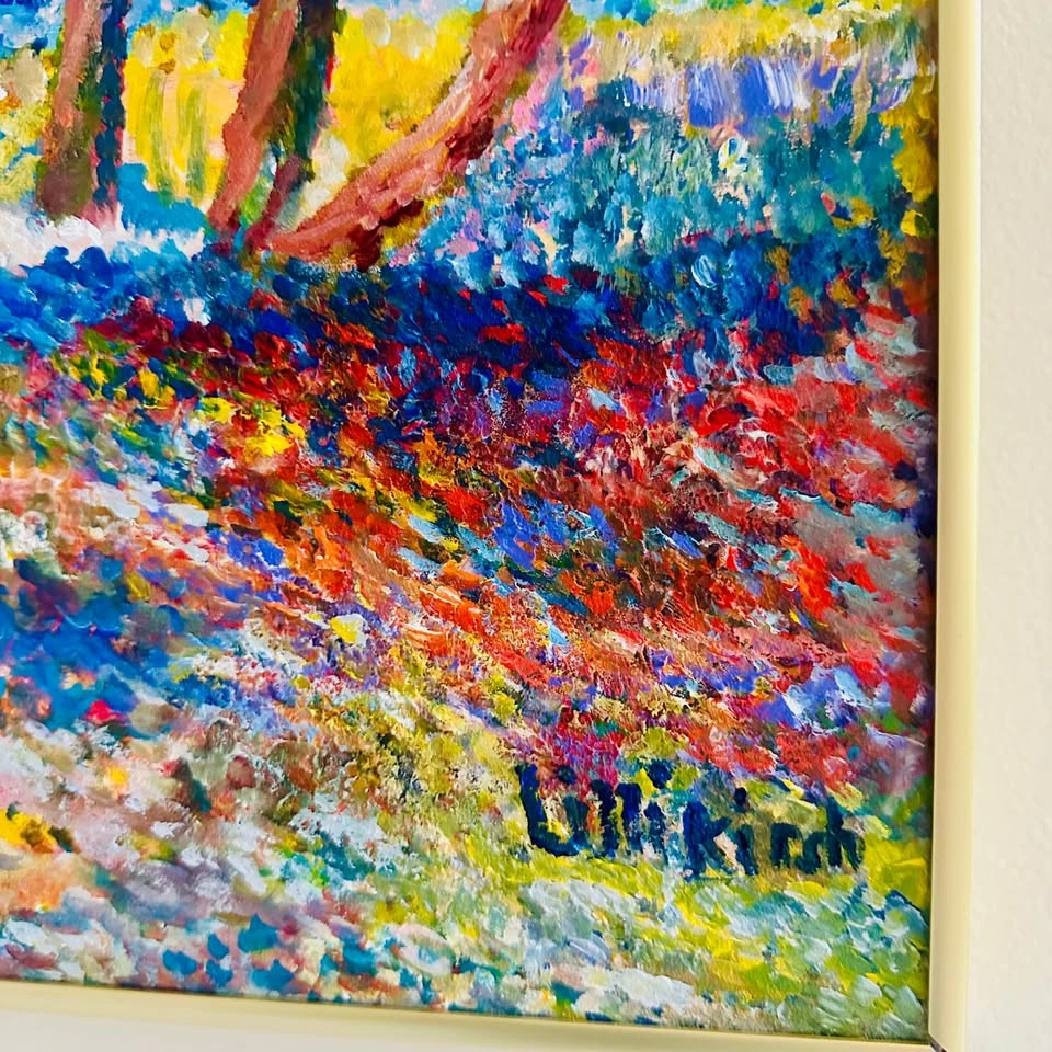 New 24"x18" Framed Acrylic Painting Signed Lilli Kirsh - photo 4