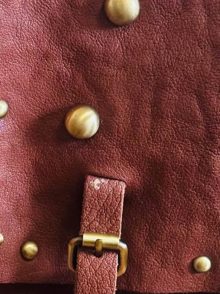 Lucky Brand Brown Leather Crossbody Saddle Bag Western Boho - photo 5