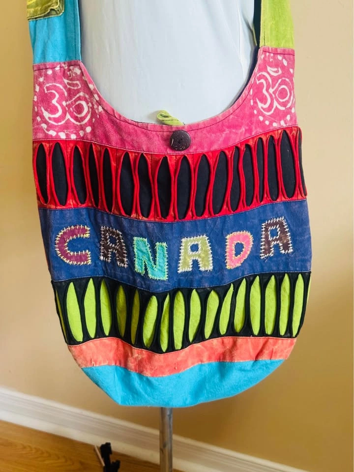 CANADA Bohemian Multicolor Crossbody Sling Bag, Made In Nepal - photo 2