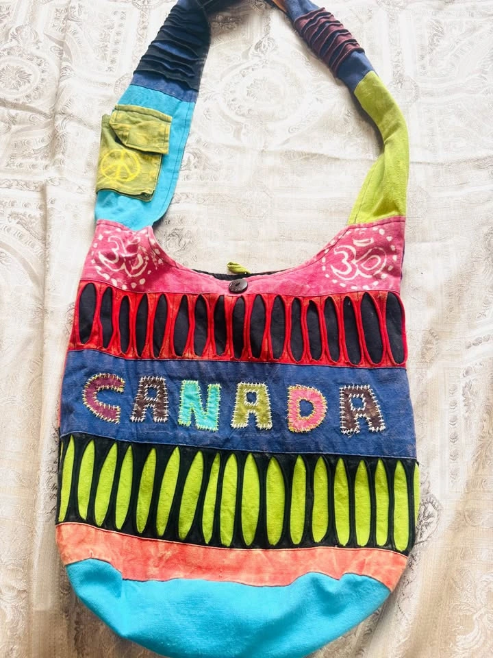 CANADA Bohemian Multicolor Crossbody Sling Bag, Made In Nepal - photo 5