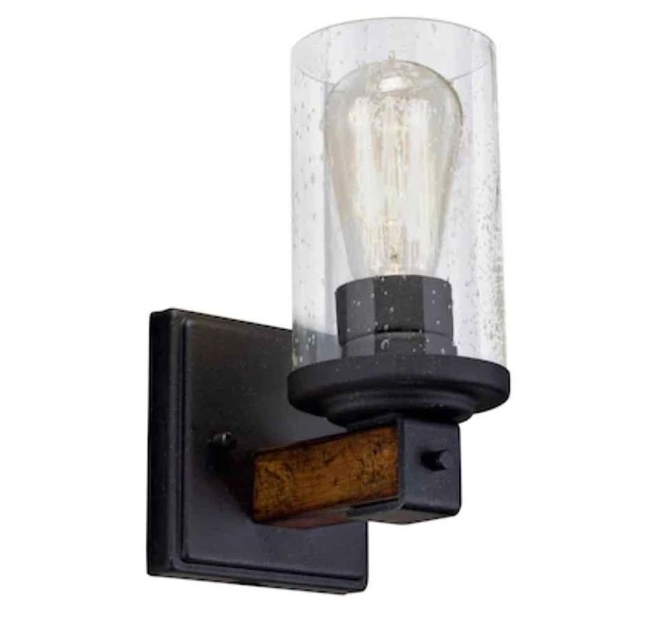 Kichler Barrington 4.5-in 1 Light Distressed Black Vanity Light
