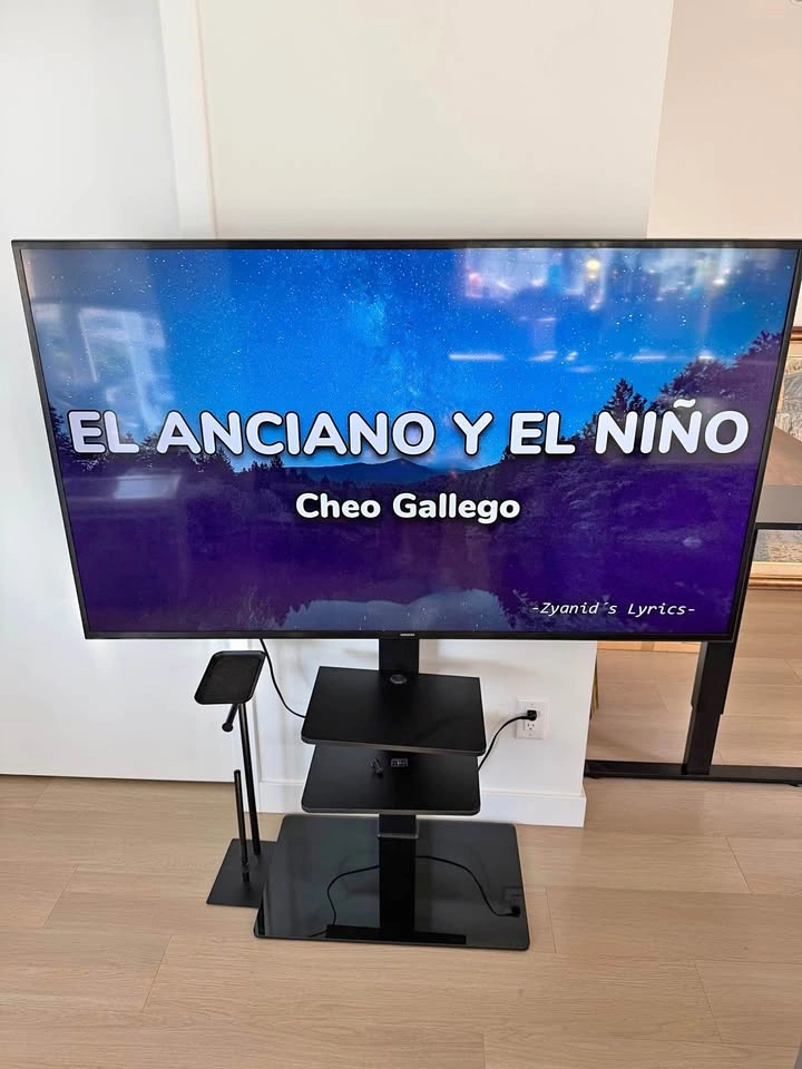 Samsung 65” 4K Smart TV w/ Floor Stand, Shelves & LED Backlight