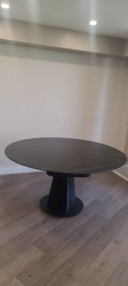 Modern Extendable Dining Table – Seats 6 | Rectangle to Round - photo 4