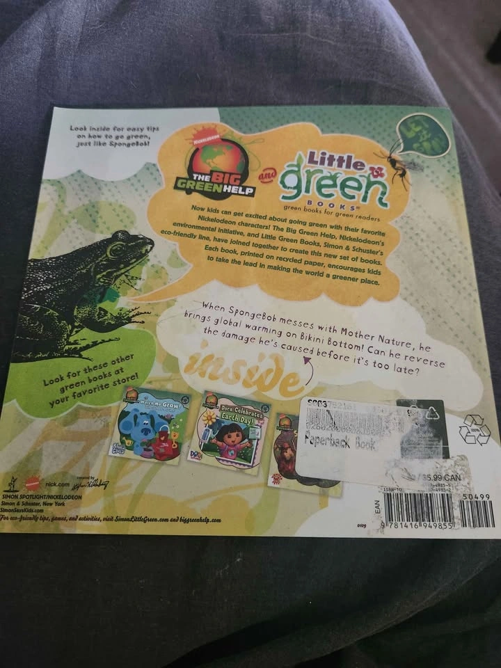 SpongeBob Goes Green! An Earth-Friendly Adventure! Paperback Boo - photo 3