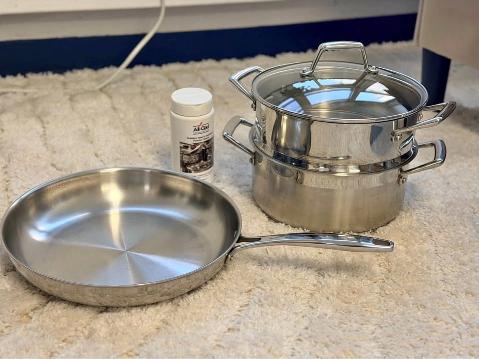 Stainless Steel Frying Pan & Steamer Set