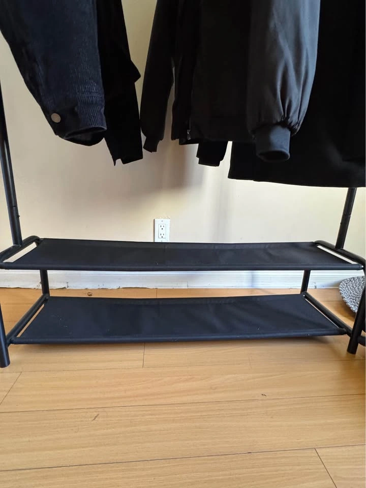 2 Garment racks with storage shelves - NEEDS GONE ASAP! - photo 2