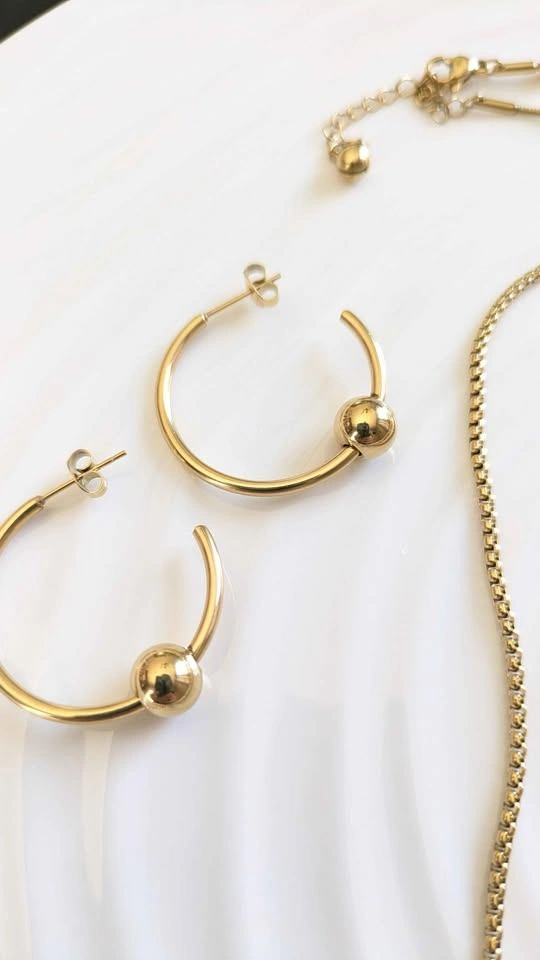 18k gold plated 5-piece jewelry set - photo 3