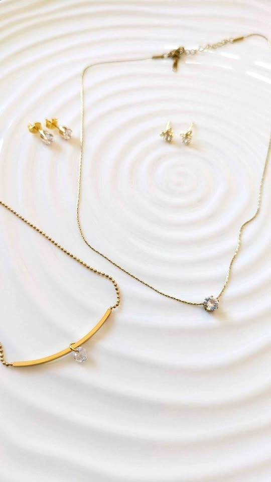 18k Gold Plated 5-Piece Jewelry Set - Waterproof