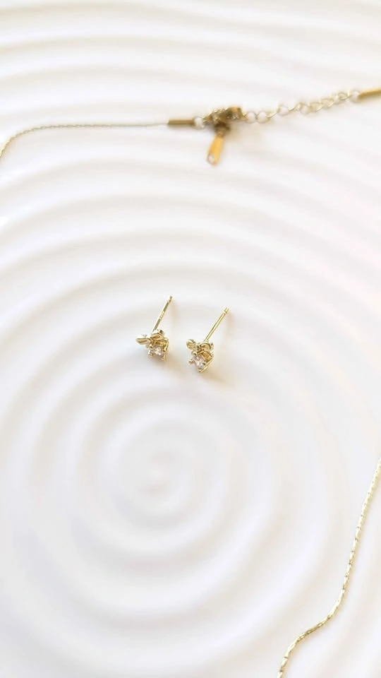 18k Gold Plated 5-Piece Jewelry Set - Waterproof - photo 3