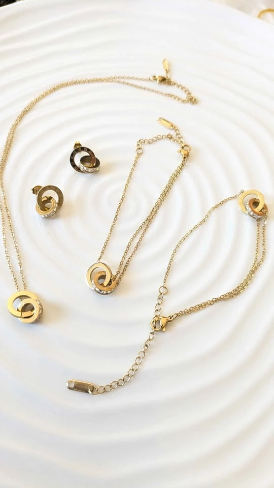 18K Gold-Plated 4-Piece Jewelry Set - photo 5