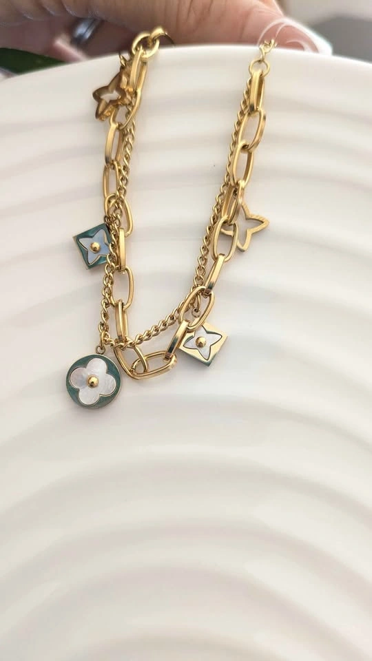 Brand New 18k Gold Plated Waterproof Monogram Bracelet - photo 2
