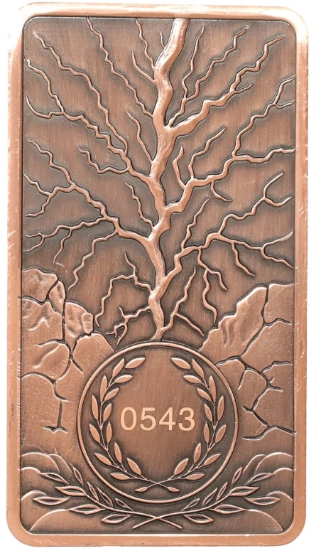 Wrath of Zeus Colourized 5oz. AVDP .999 Collectible Copper Bar - photo 2