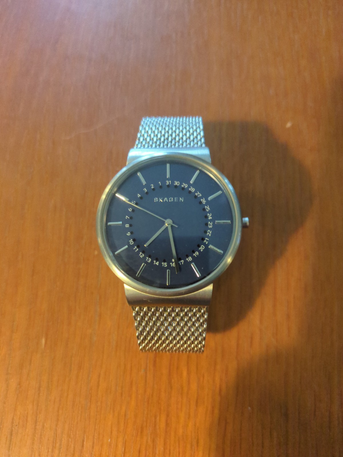 Skagen SKW6234 Mesh Band Watch in Silver with Navy Dial