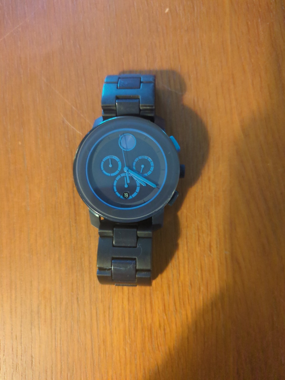 Movado Bold MB.01.1.29.6 Navy Stainless Steel Chronograph Watch